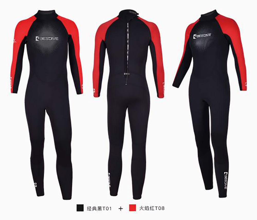 彩虹系列 3MM超彈長(zhǎng)款連體潛水衣 水肺濕衣 BESTDIVE潛水服